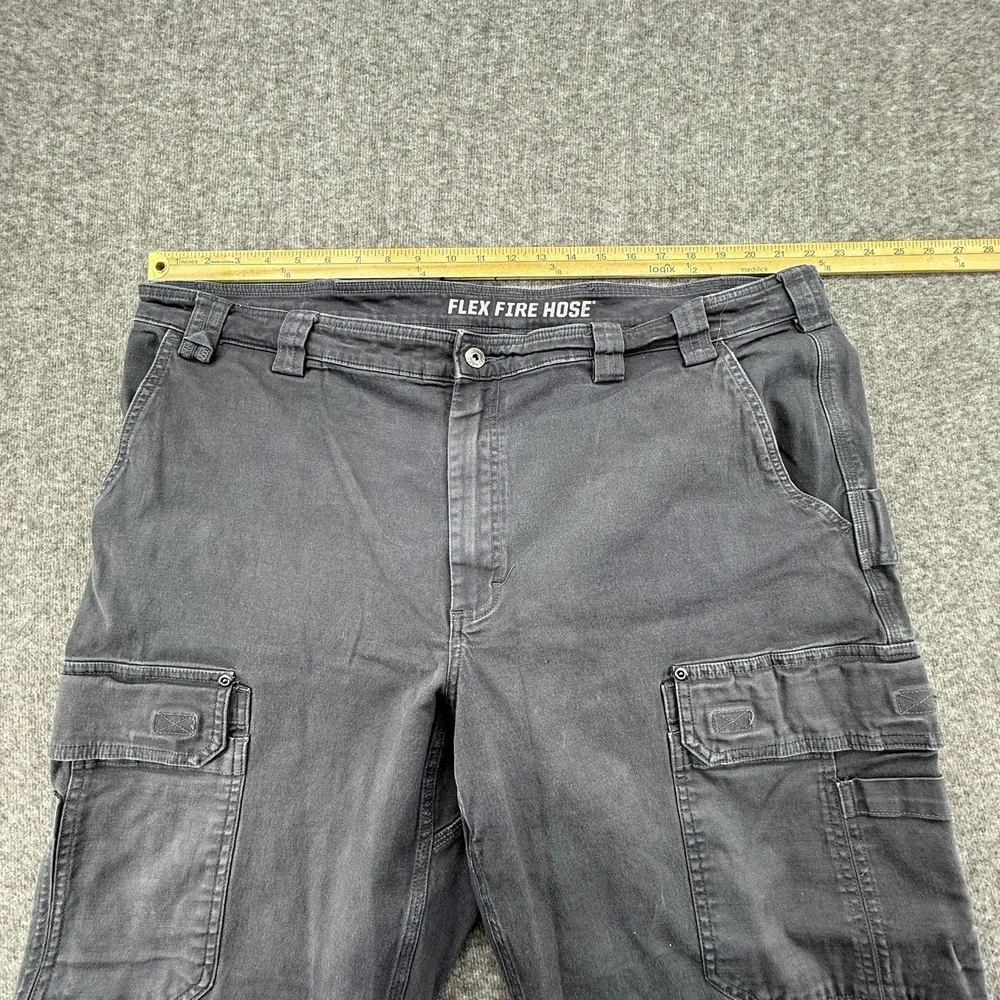Duluth‎ Trading Flex Fire Hose Cargo Pants Mens Blue Gray Workwear Utility 44x30